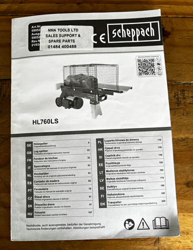 Scheppach hl760ls 230v 2200w - 230v,